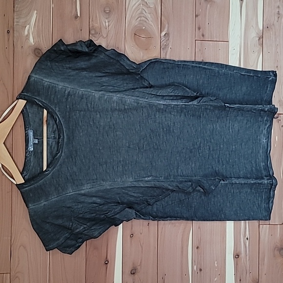Wit & Wisdom Tops - Wit & Wisdom Ruffled Top, Size M, Charcoal, Vintage Black